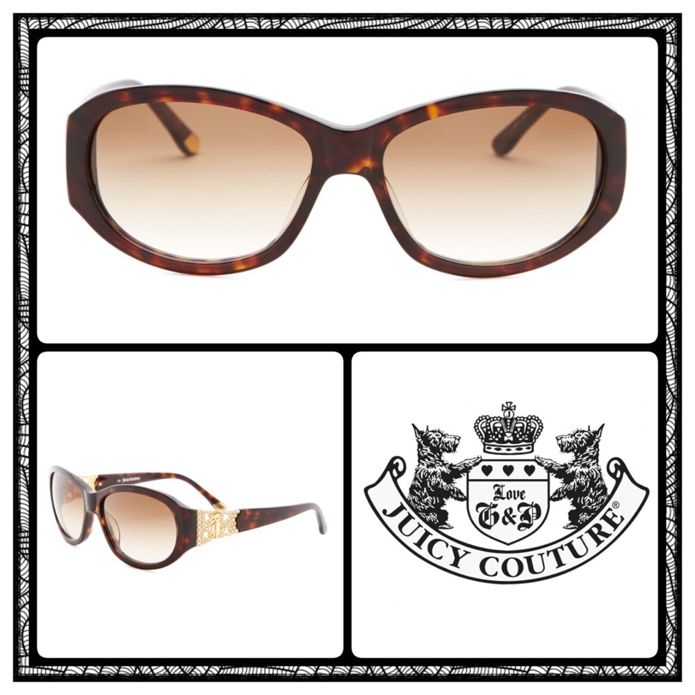 Juicy Couture Tortoiseshell Sunglasses with Brown Gradient Lenses